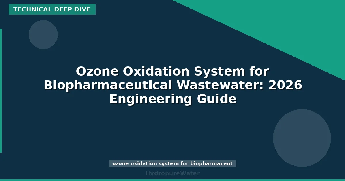 Ozone Oxidation System for Biopharmaceutical Wastewater: 2026 Engineering Guide