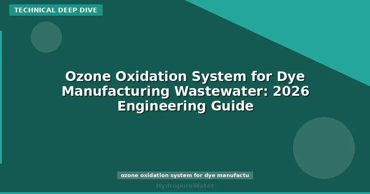 Ozone Oxidation System for Dye Manufacturing Wastewater: 2026 Engineering Guide