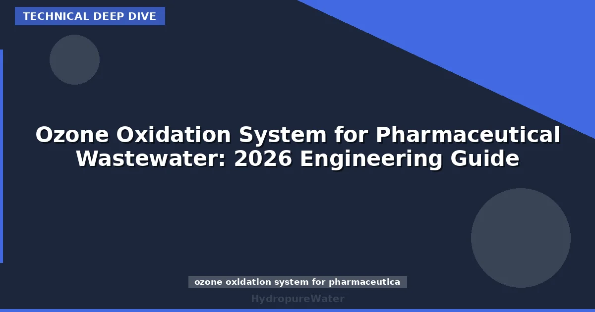 Ozone Oxidation System for Pharmaceutical Wastewater: 2026 Engineering Guide