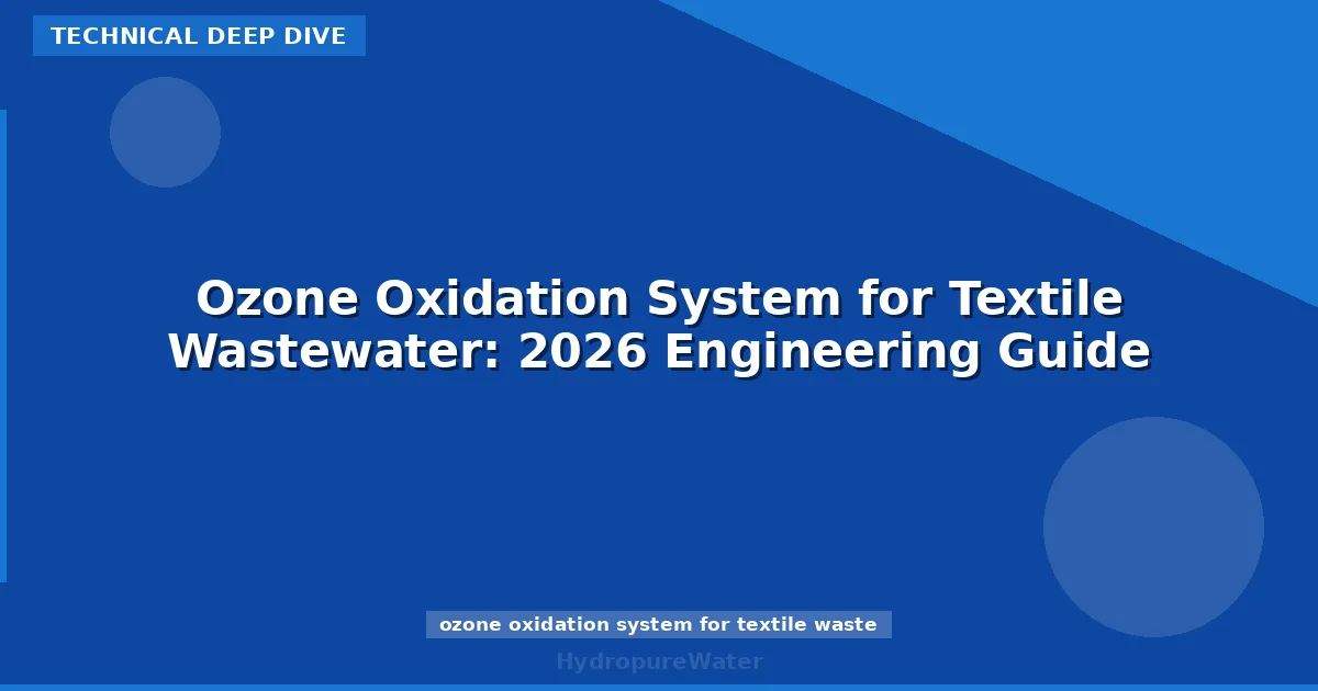 Ozone Oxidation System for Textile Wastewater: 2026 Engineering Guide