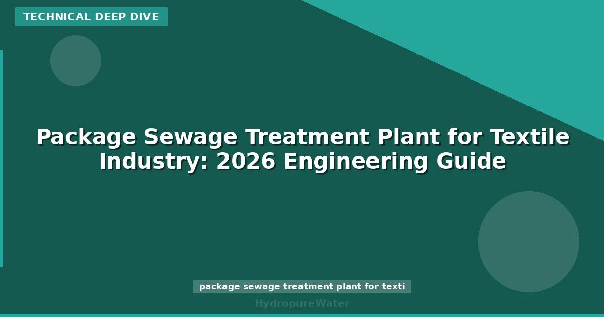 Package Sewage Treatment Plant for Textile Industry: 2026 Engineering Guide