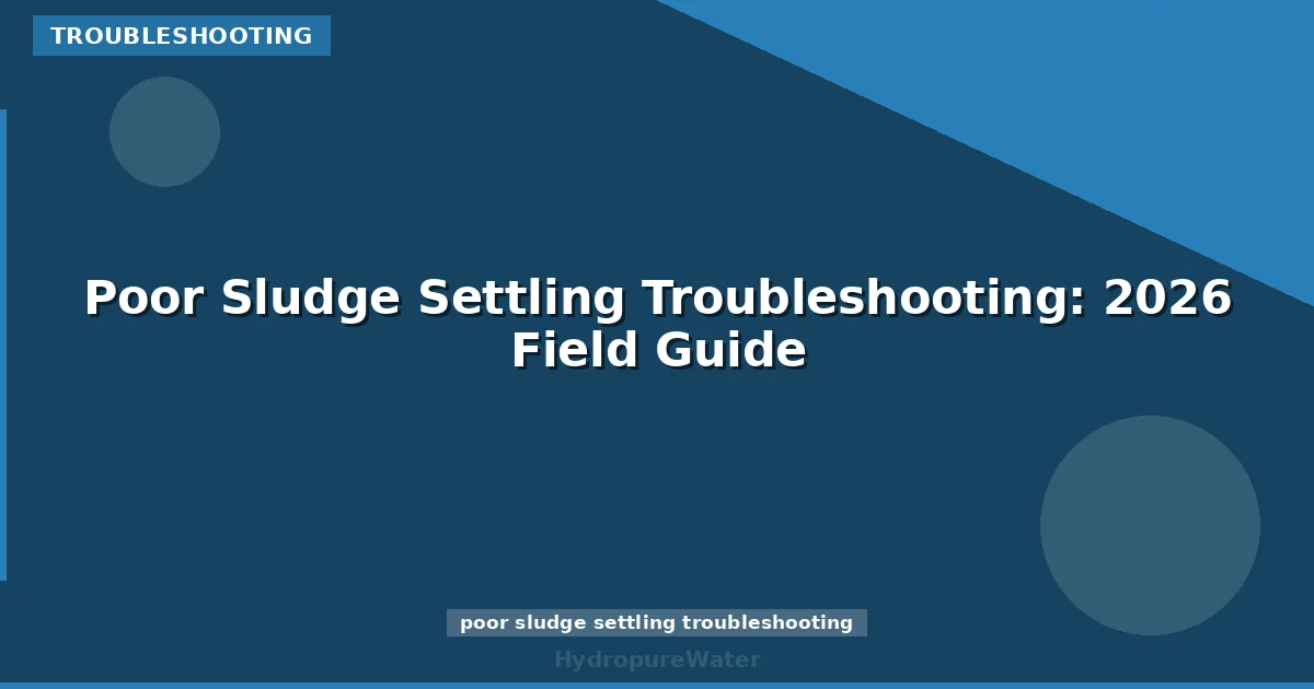 Poor Sludge Settling Troubleshooting: 2026 Field Guide