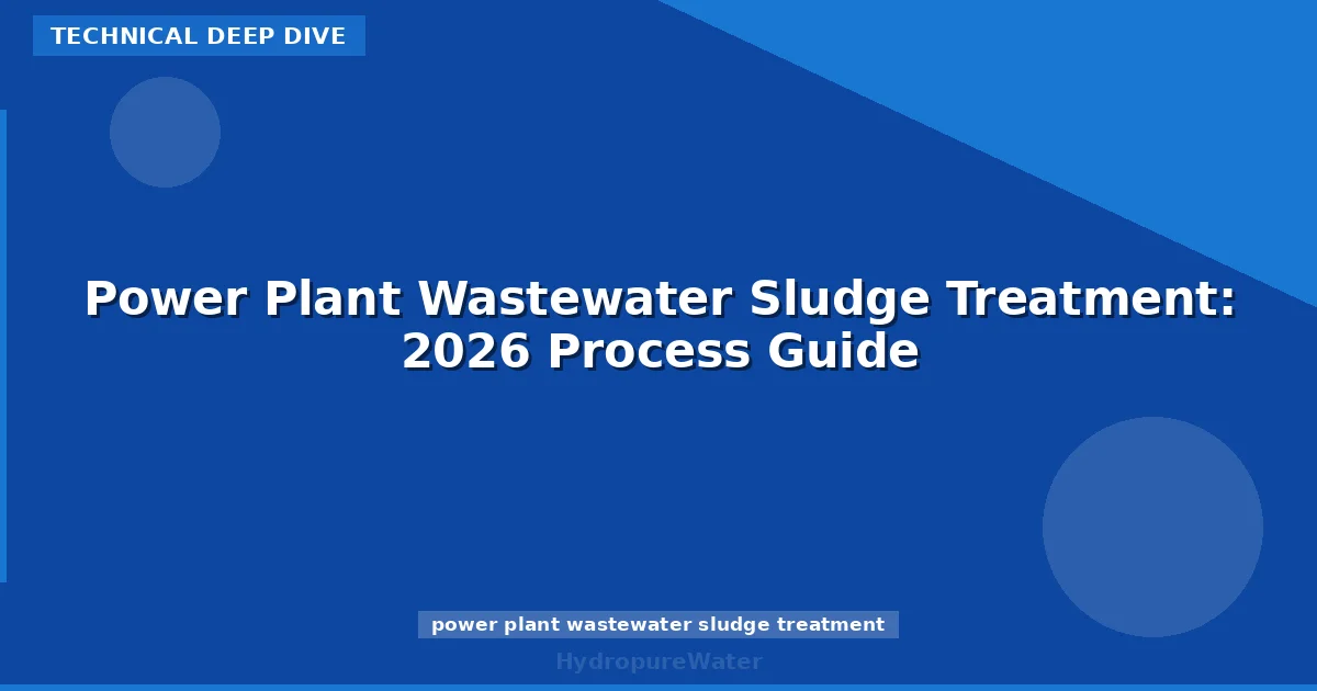 Power Plant Wastewater Sludge Treatment: 2026 Process Guide
