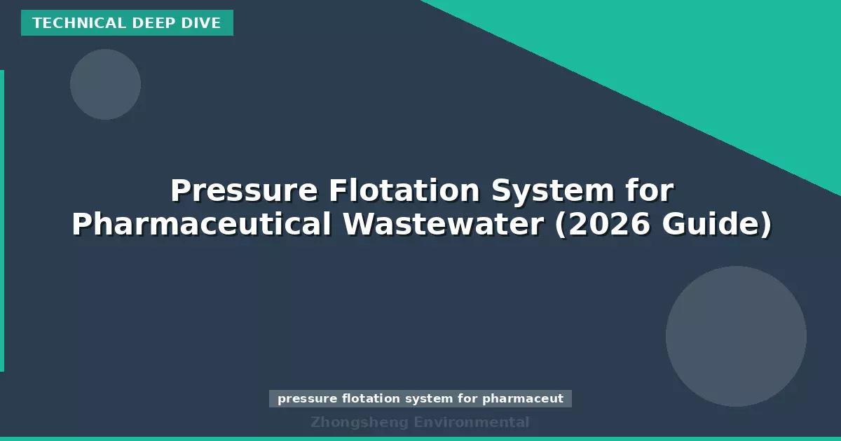Pressure Flotation System for Pharmaceutical Wastewater (2026 Guide)