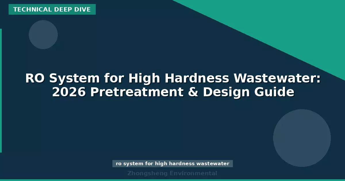 RO System for High Hardness Wastewater: 2026 Pretreatment & Design Guide