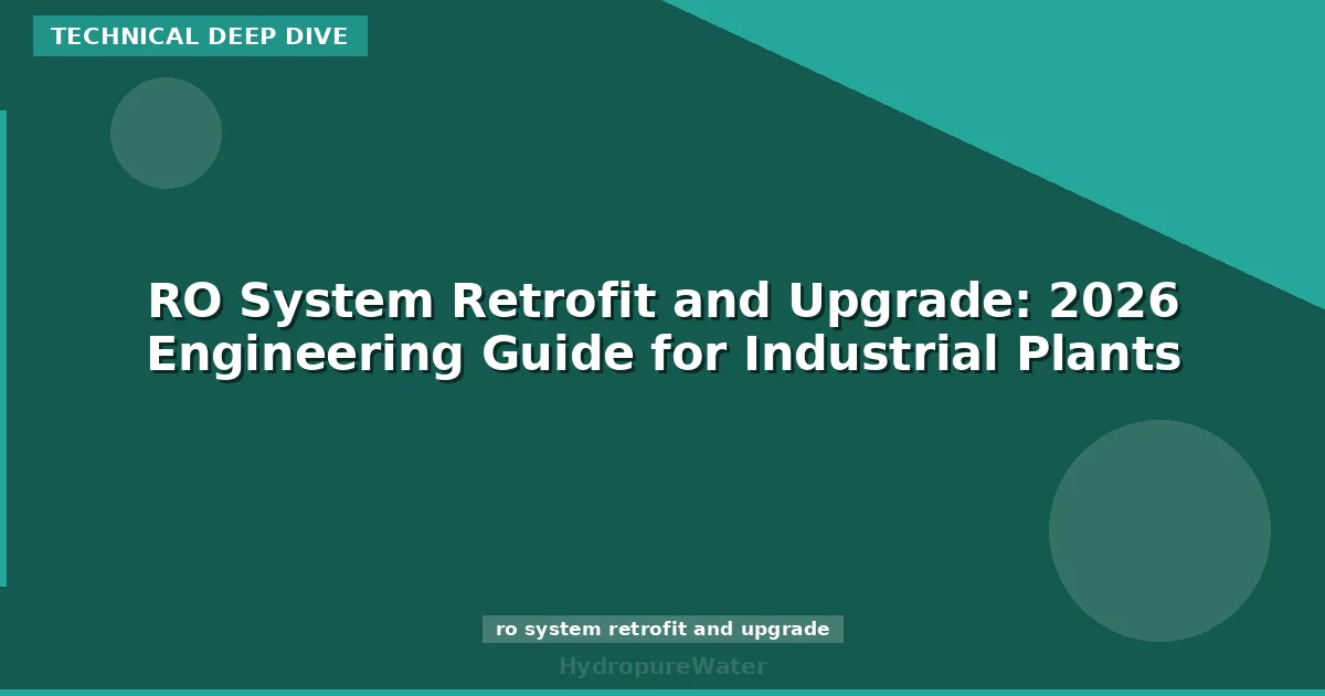 RO System Retrofit and Upgrade: 2026 Engineering Guide for Industrial Plants