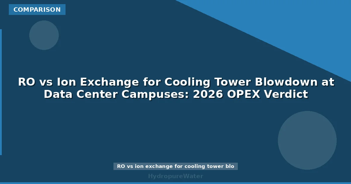 RO vs Ion Exchange for Cooling Tower Blowdown at Data Center Campuses: 2026 OPEX Verdict