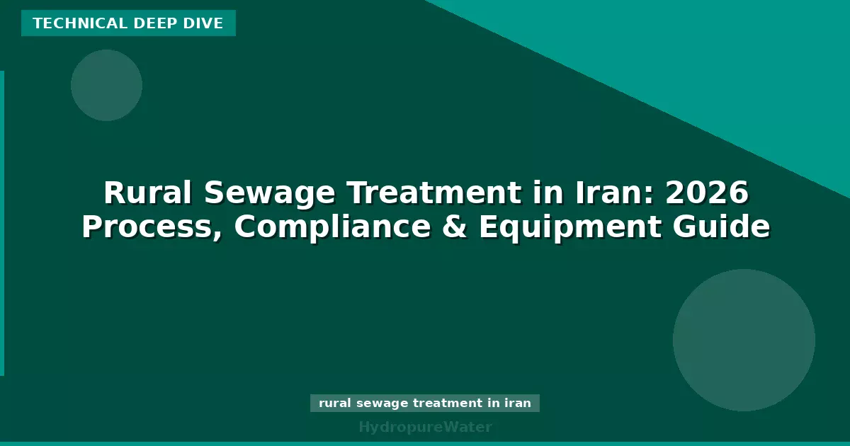 Traitement des eaux usées rurales en Iran : guide procédé, conformité et équipements 2026