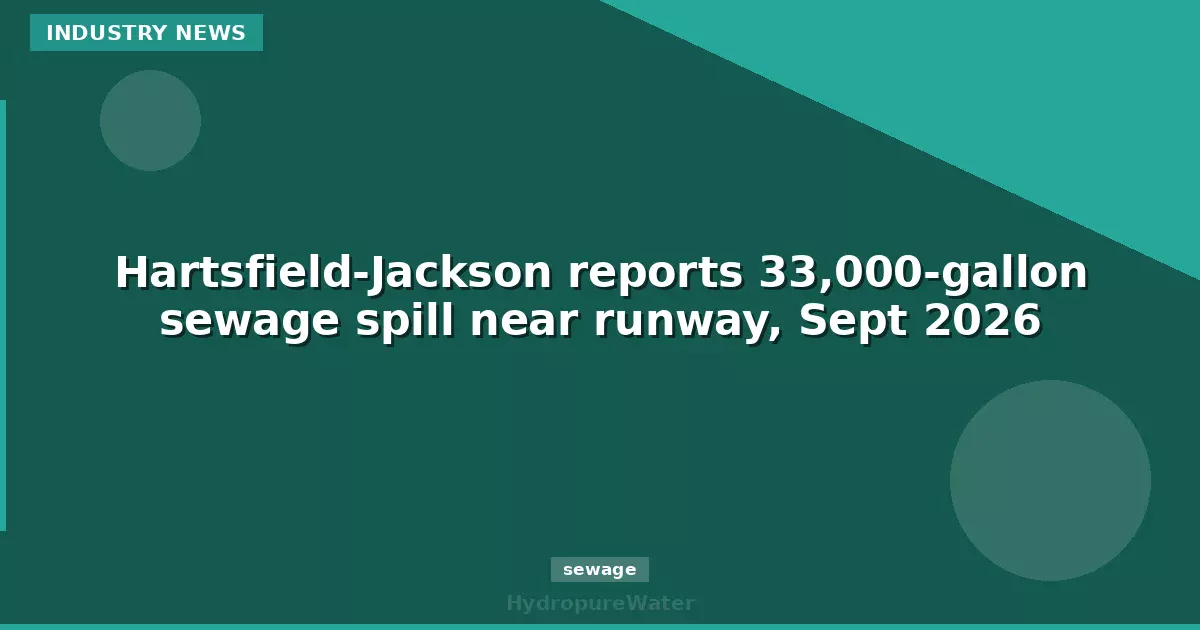 Hartsfield-Jackson reports 33,000-gallon sewage spill near runway, Sept 2026