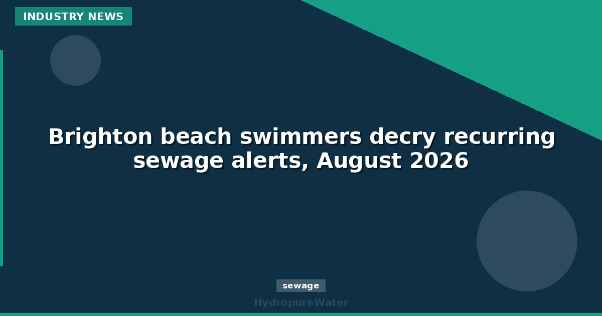 Brighton beach swimmers decry recurring sewage alerts, August 2026