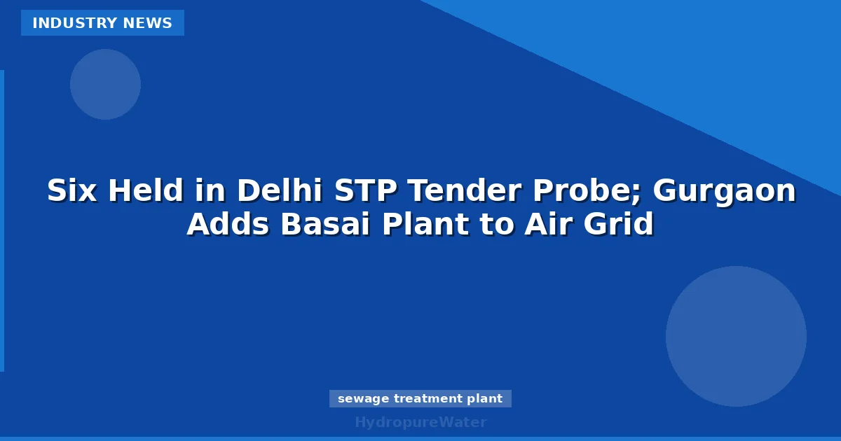 Six personnes placées en détention dans l'enquête sur les appels d'offres STEP de Delhi ; Gurgaon ajoute l'usine de Basai au réseau de surveillance de l'air