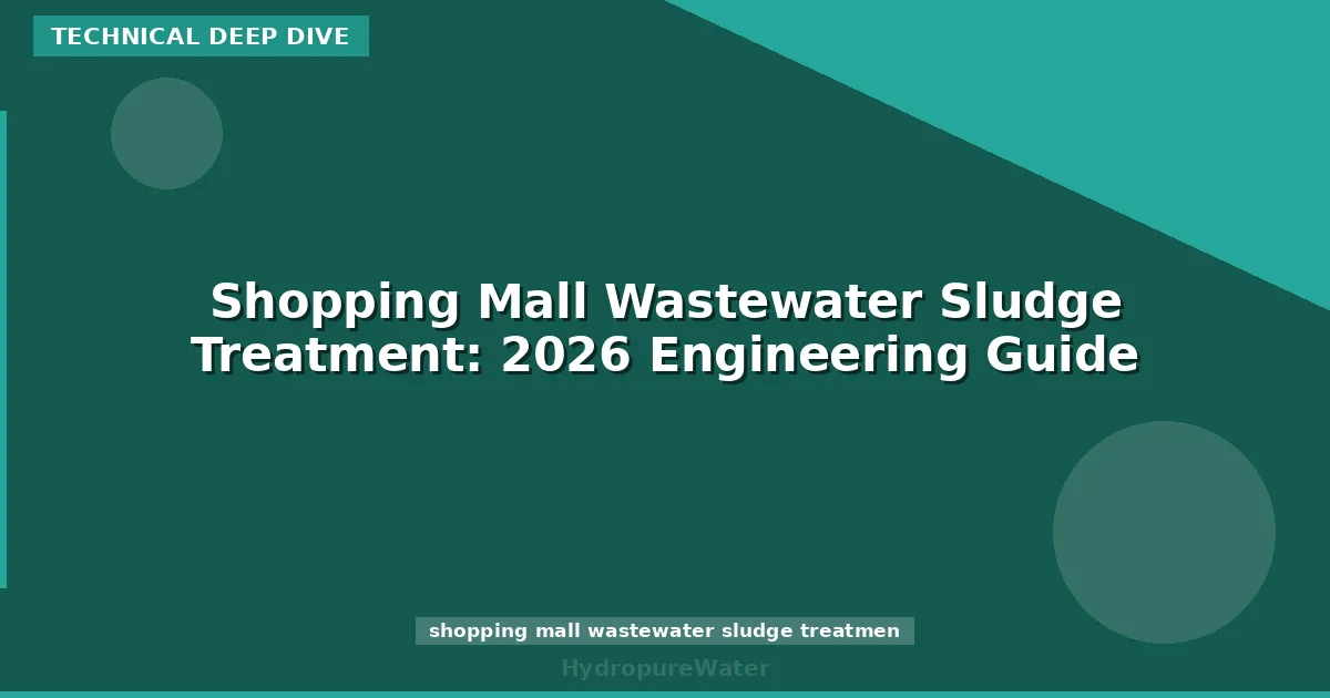 Shopping Mall Wastewater Sludge Treatment: 2026 Engineering Guide