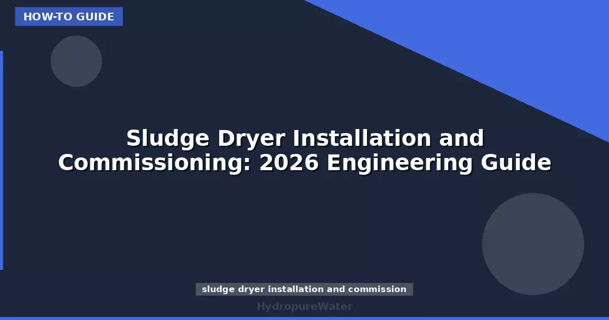 Sludge Dryer Installation and Commissioning: 2026 Engineering Guide