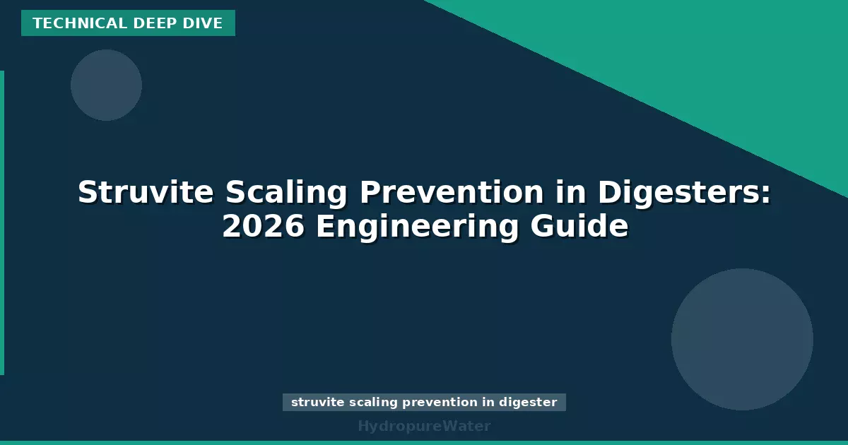 Struvite Scaling Prevention in Digesters: 2026 Engineering Guide