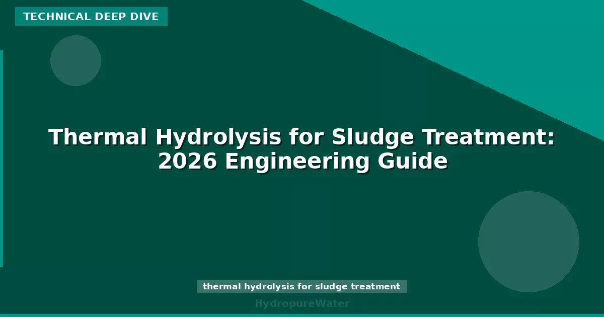 Thermal Hydrolysis for Sludge Treatment: 2026 Engineering Guide