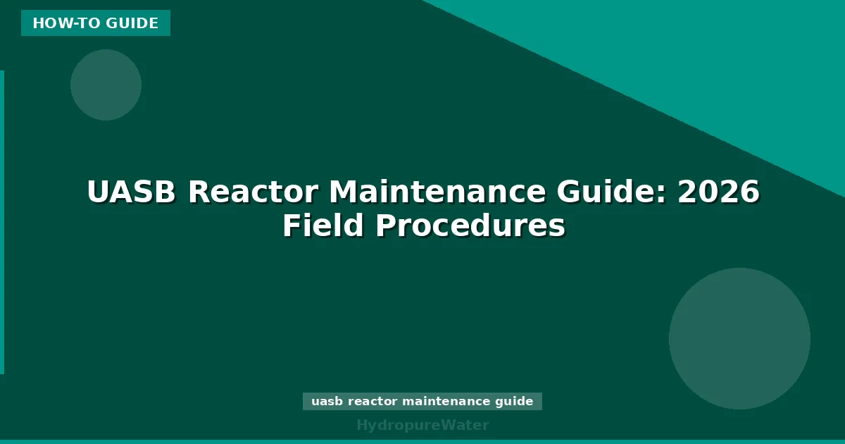 UASB Reactor Maintenance Guide: 2026 Field Procedures