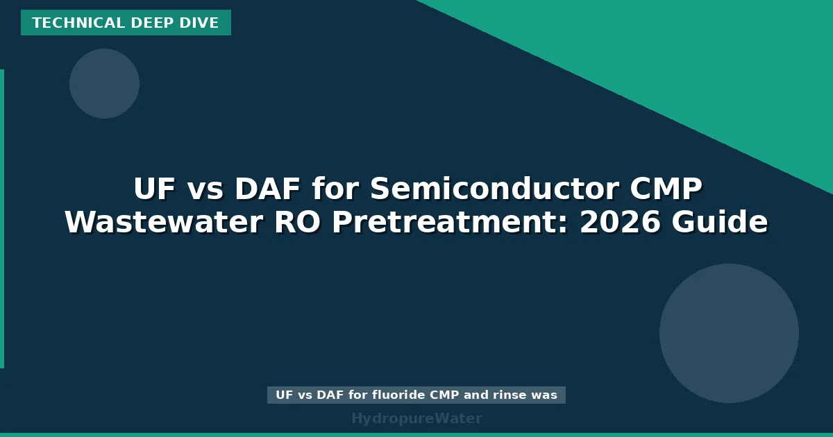 UF مقابل DAF لمعالجة مياه صرف CMP لأشباه الموصلات كمعالجة أولية بالتناضح العكسي: دليل 2026