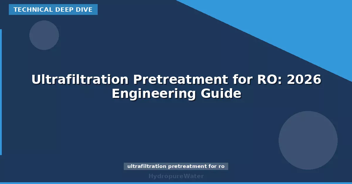 Ultrafiltration Pretreatment for RO: 2026 Engineering Guide