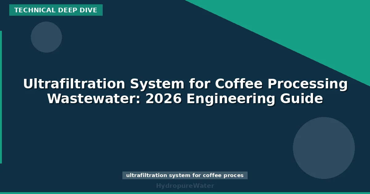 Ultrafiltration System for Coffee Processing Wastewater: 2026 Engineering Guide