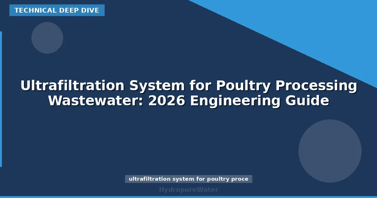 Ultrafiltration System for Poultry Processing Wastewater: 2026 Engineering Guide
