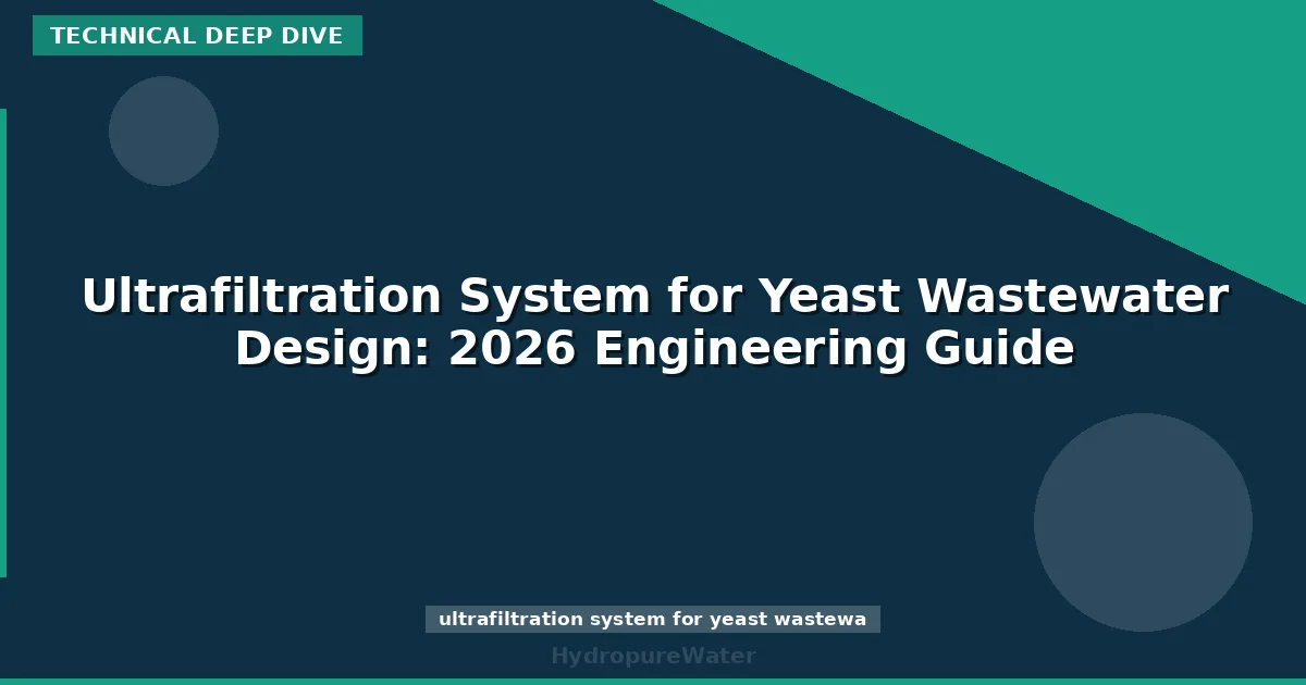 Ultrafiltration System for Yeast Wastewater Design: 2026 Engineering Guide