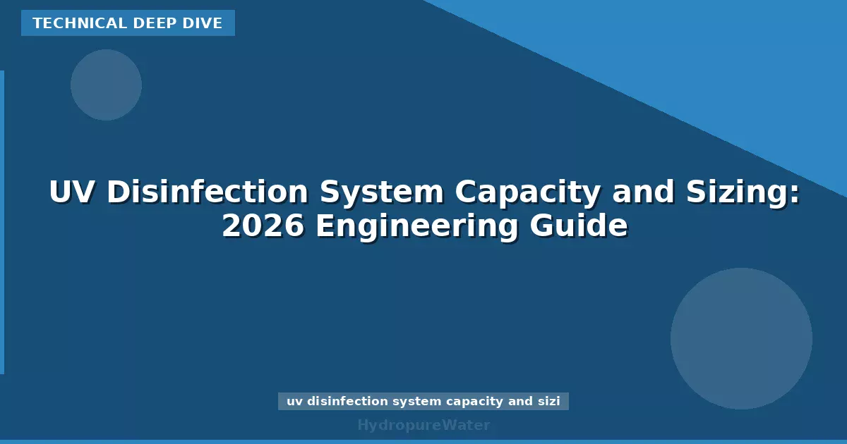 UV Disinfection System Capacity and Sizing: 2026 Engineering Guide