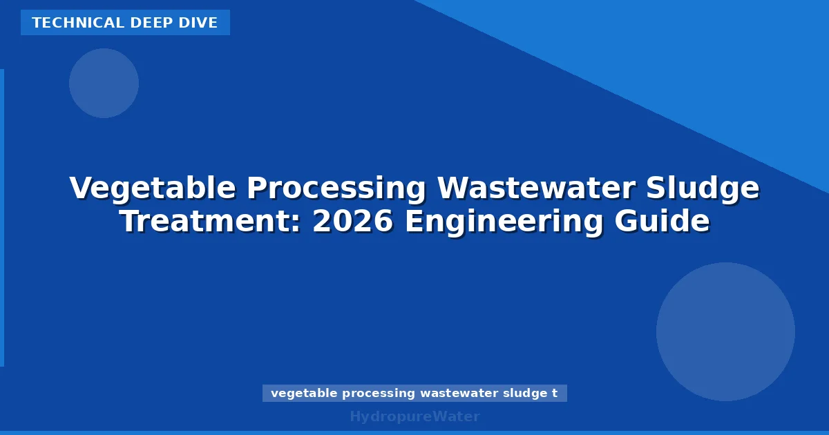 Vegetable Processing Wastewater Sludge Treatment: 2026 Engineering Guide