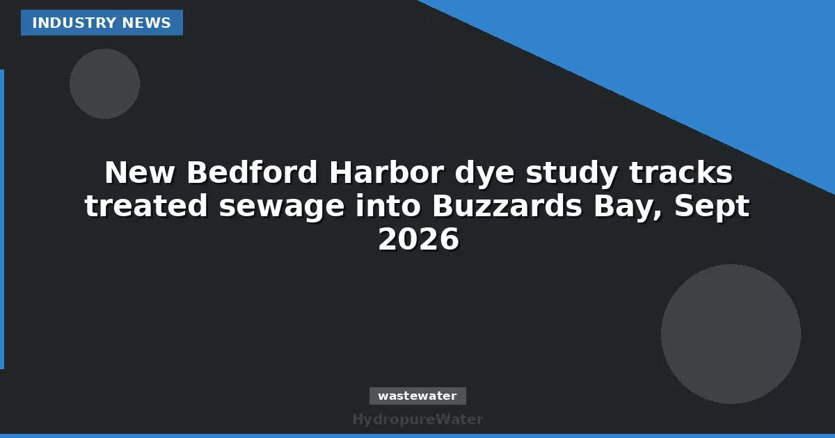 New Bedford Harbor dye study tracks treated sewage into Buzzards Bay, Sept 2026