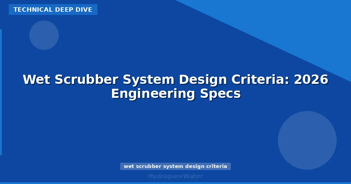 Wet Scrubber System Design Criteria: 2026 Engineering Specs