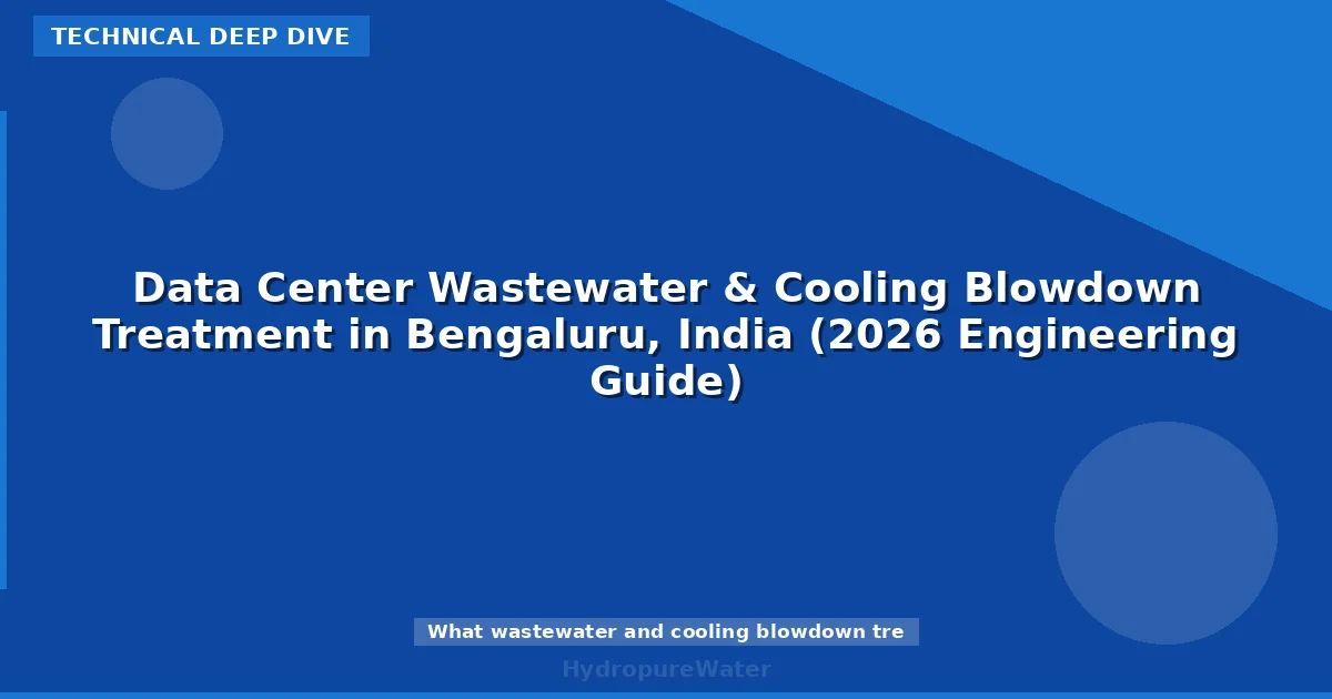 Data Center Wastewater & Cooling Blowdown Treatment in Bengaluru, India (2026 Engineering Guide)