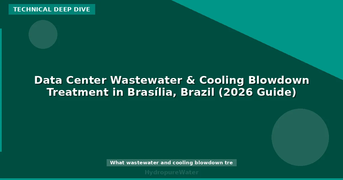 Data Center Wastewater & Cooling Blowdown Treatment in Brasília, Brazil (2026 Guide)