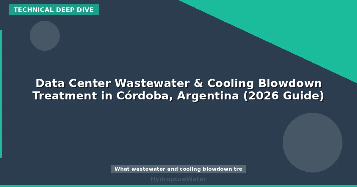 Data Center Wastewater & Cooling Blowdown Treatment in Córdoba, Argentina (2026 Guide)