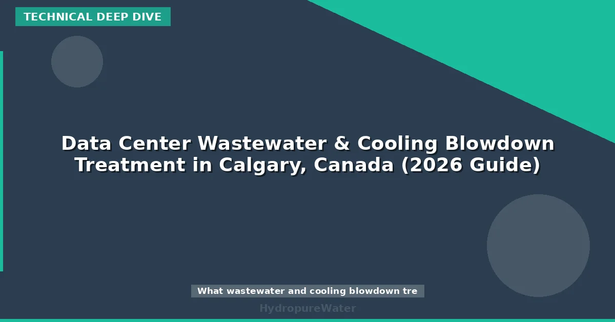 Data Center Wastewater & Cooling Blowdown Treatment in Calgary, Canada (2026 Guide)