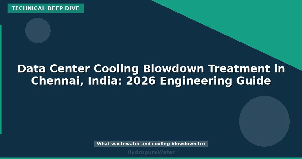 Data Center Cooling Blowdown Treatment in Chennai, India: 2026 Engineering Guide