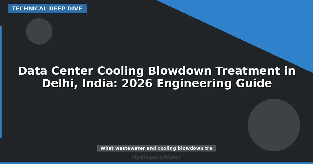 Data Center Cooling Blowdown Treatment in Delhi, India: 2026 Engineering Guide