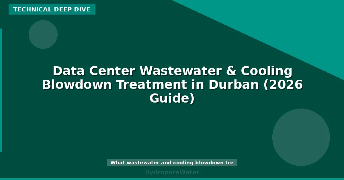 Data Center Wastewater & Cooling Blowdown Treatment in Durban (2026 Guide)