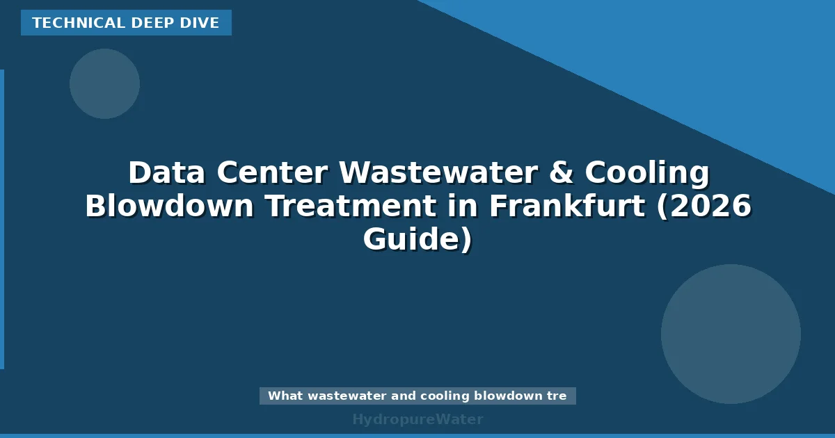 Data Center Wastewater & Cooling Blowdown Treatment in Frankfurt (2026 Guide)