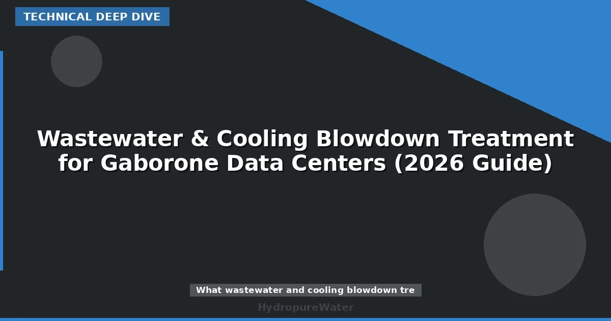 Wastewater & Cooling Blowdown Treatment for Gaborone Data Centers (2026 Guide)