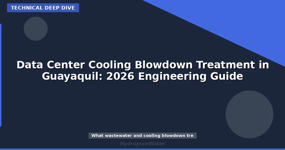 Data Center Cooling Blowdown Treatment in Guayaquil: 2026 Engineering Guide