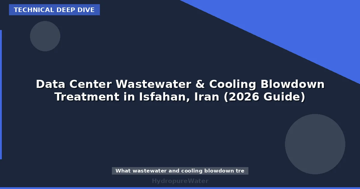 Data Center Wastewater & Cooling Blowdown Treatment in Isfahan, Iran (2026 Guide)