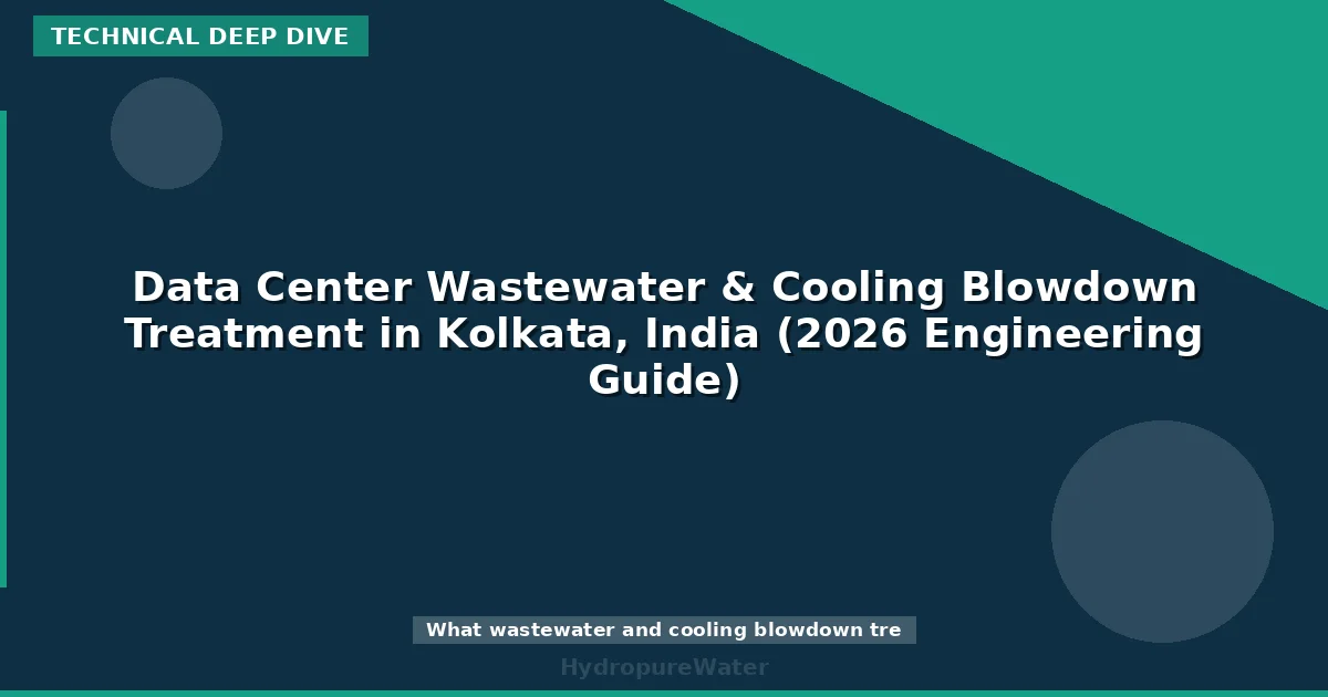 Data Center Wastewater & Cooling Blowdown Treatment in Kolkata, India (2026 Engineering Guide)