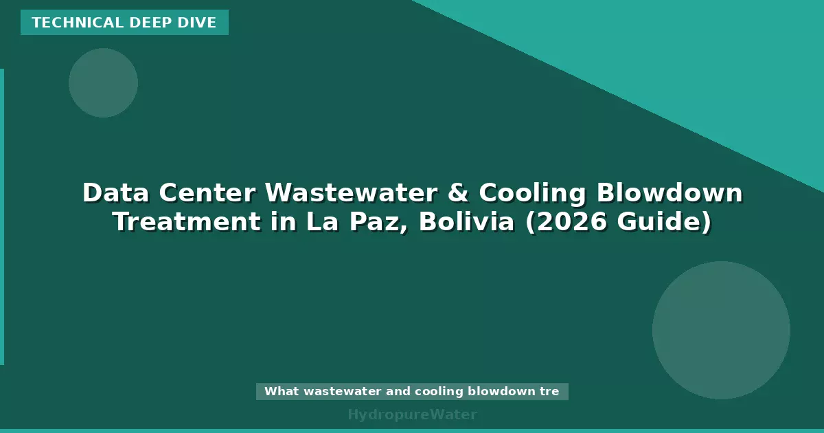Data Center Wastewater & Cooling Blowdown Treatment in La Paz, Bolivia (2026 Guide)