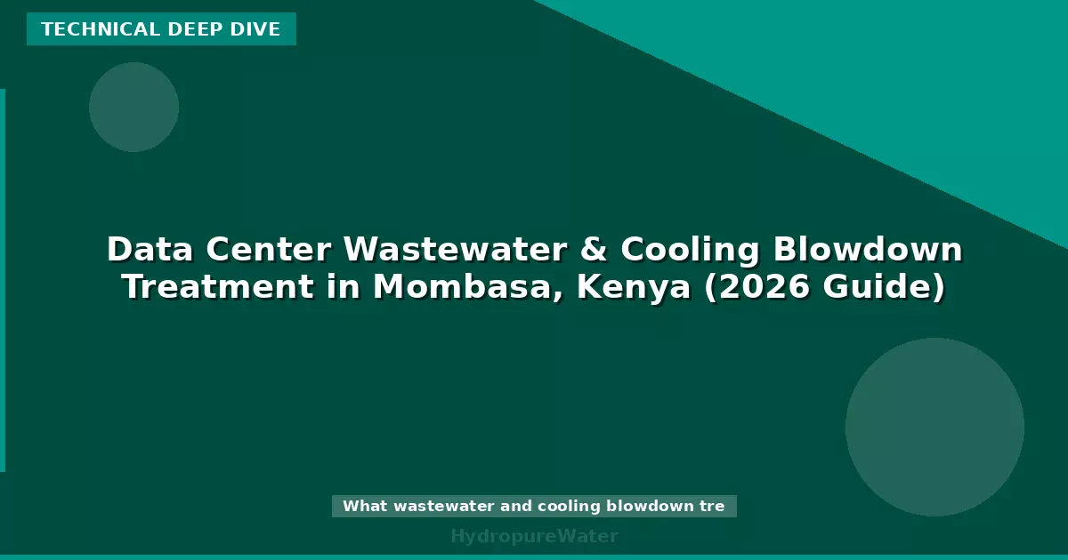 Traitement des eaux usées et de la purge de déconcentration d'un data center à Mombasa, Kenya (guide 2026)