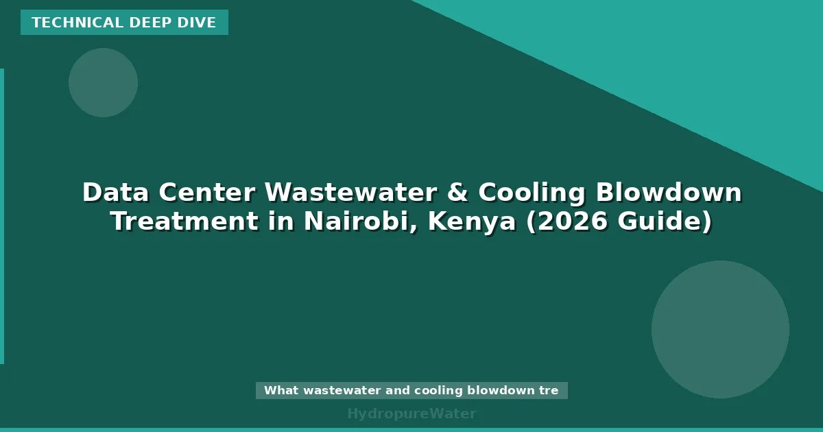 Data Center Wastewater & Cooling Blowdown Treatment in Nairobi, Kenya (2026 Guide)