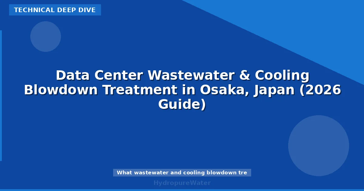Data Center Wastewater & Cooling Blowdown Treatment in Osaka, Japan (2026 Guide)