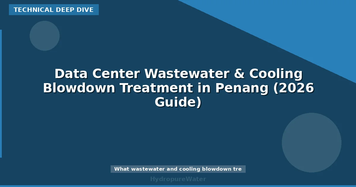 Data Center Wastewater & Cooling Blowdown Treatment in Penang (2026 Guide)