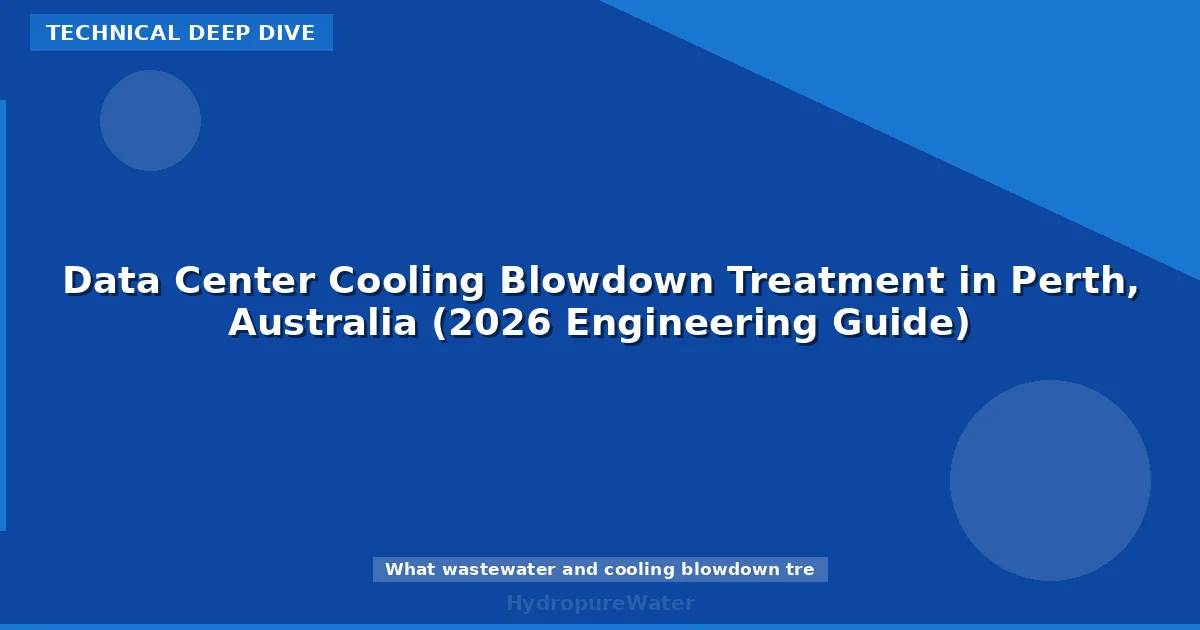 Data Center Cooling Blowdown Treatment in Perth, Australia (2026 Engineering Guide)