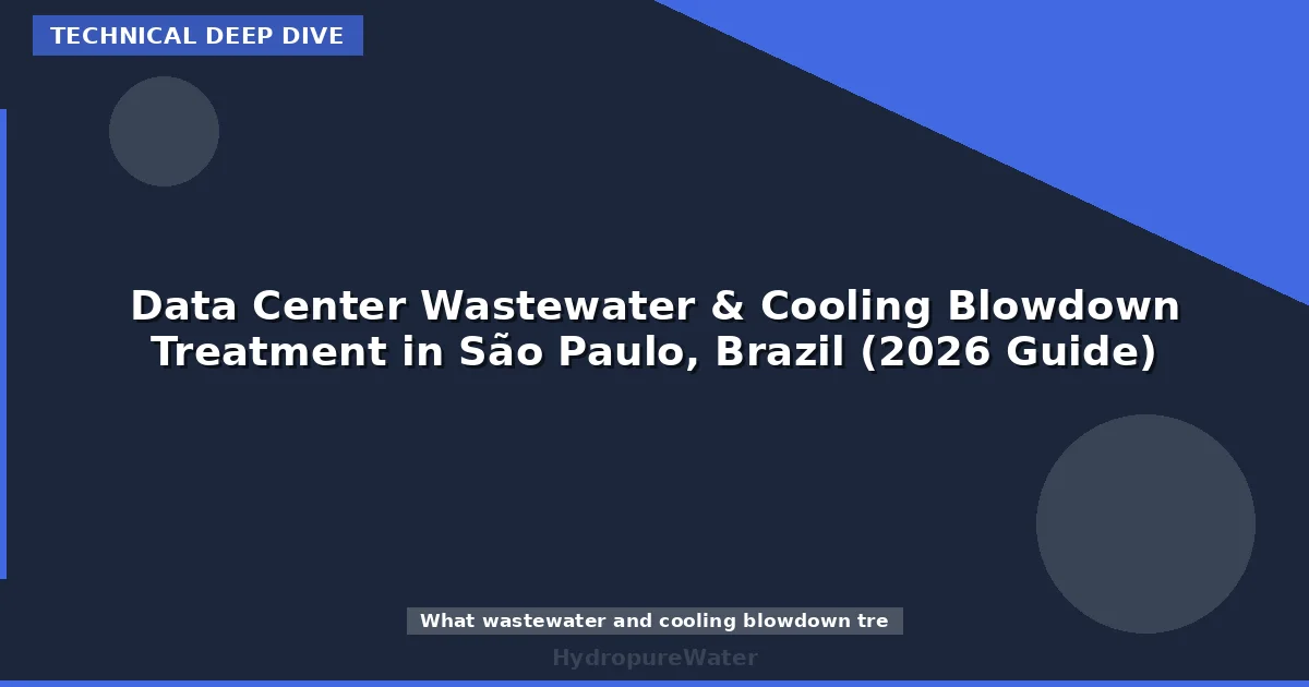Data Center Wastewater & Cooling Blowdown Treatment in São Paulo, Brazil (2026 Guide)