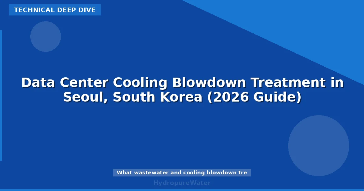 Data Center Cooling Blowdown Treatment in Seoul, South Korea (2026 Guide)