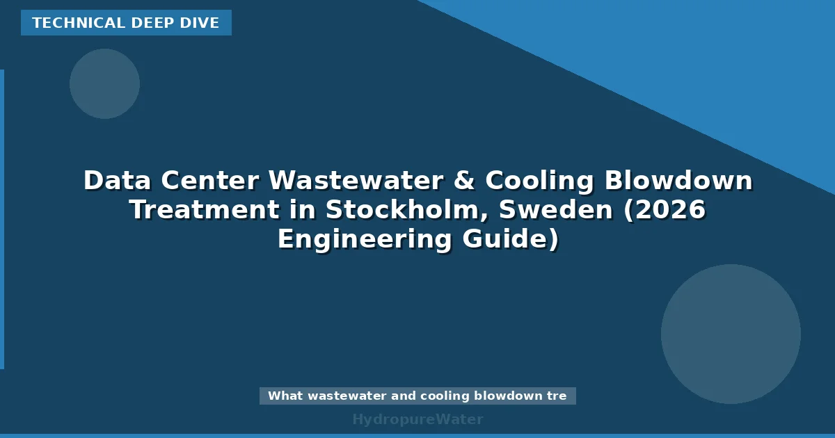 Data Center Wastewater & Cooling Blowdown Treatment in Stockholm, Sweden (2026 Engineering Guide)